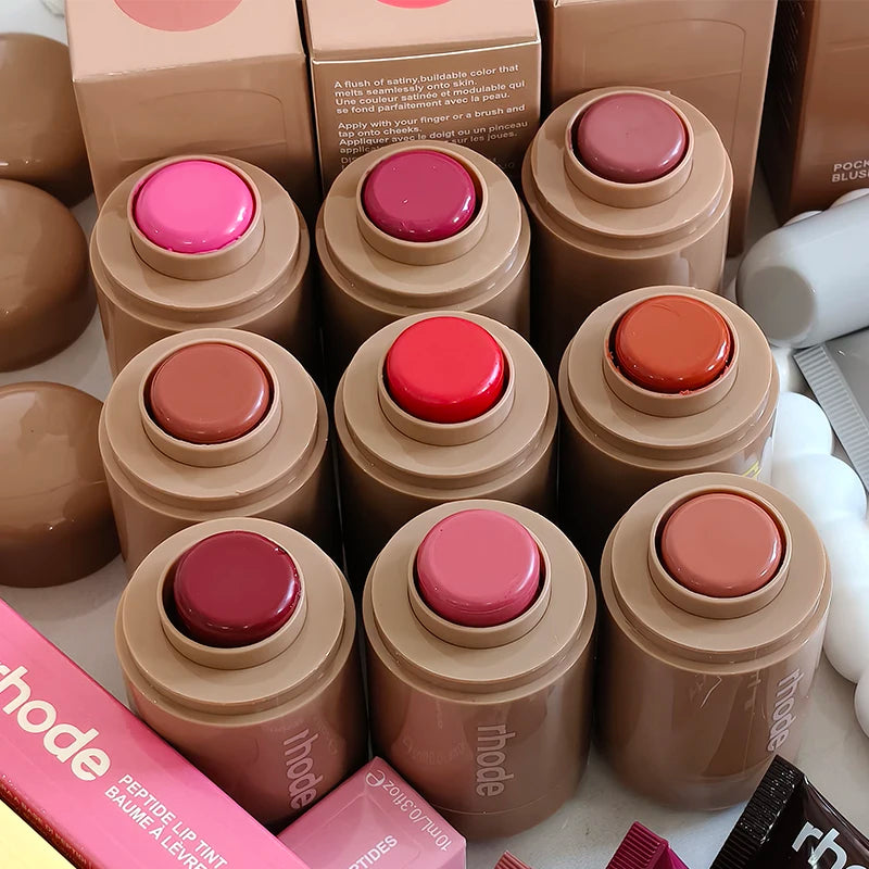 Portable Blush and Bronzer Stick Set - Easy To Apply Makeup for Face & Cheeks