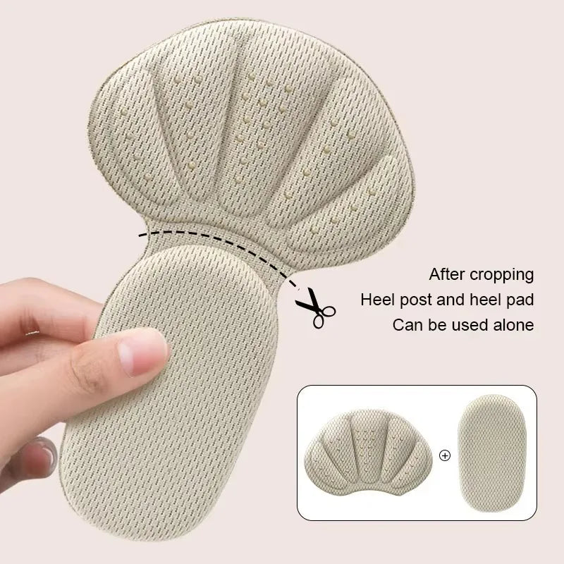 Heel Cushion Inserts for Shoes - Soft Mesh Heel Protectors, 2-in-1 Shoe Pads