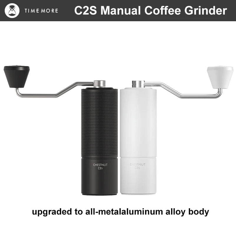 Portable Manual Coffee Grinder with Metal Body for Travel & Camping