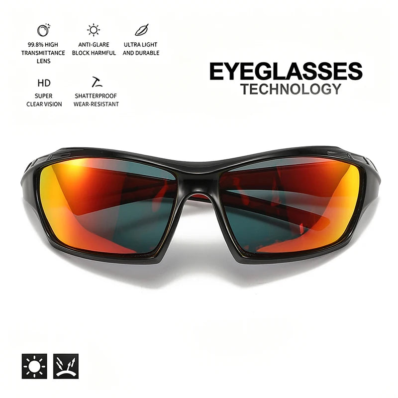Polarized UV400 Sports Sunglasses Men Women Round Frame Metal Eyewear