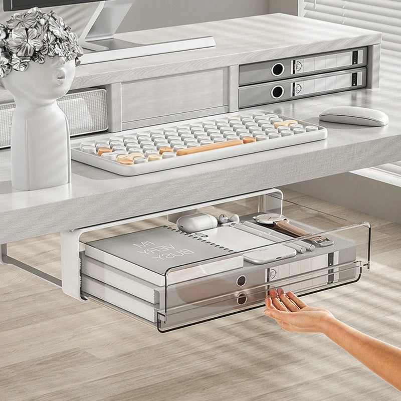 Hidden Drawer Storage Organizer Box for Desk Cabinet Office & Cosmetics
