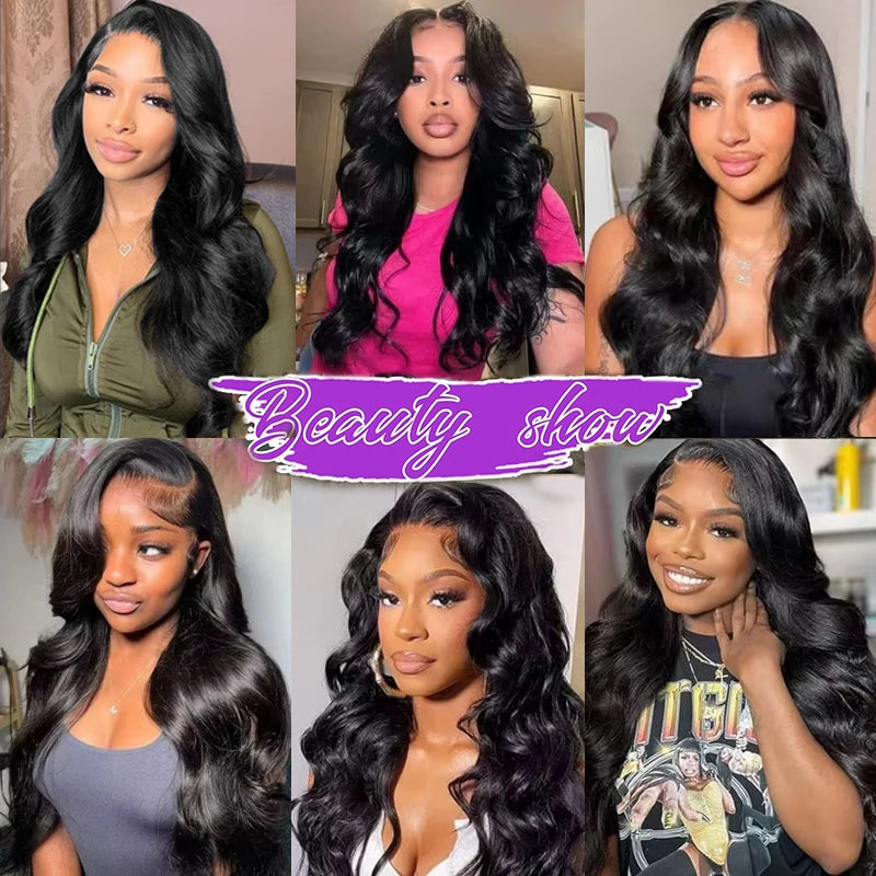 Brazilian Virgin Hair Extensions - Natural Color Body Wave Bundles 22-26 Inches