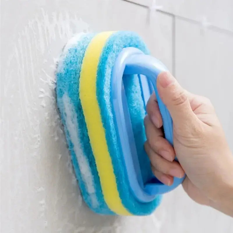Multi Functional Cleaning Sponge with Handle for Kitchen Bathroom Tile Glass Bathtub Stain Removal