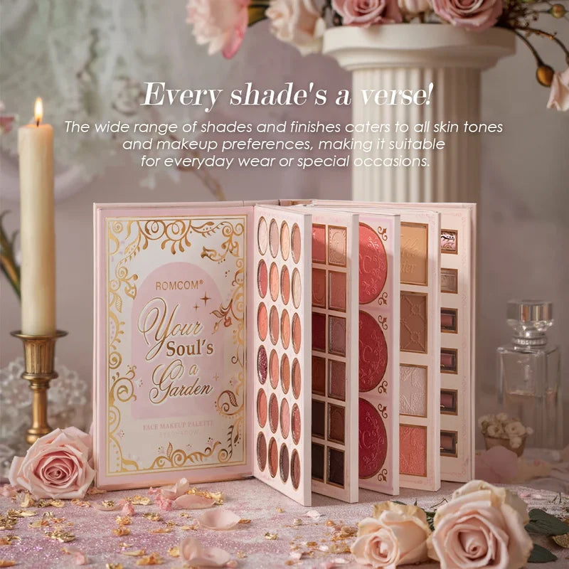 5‑Page Full Face Makeup Kit with Eyeshadow, Blush, Contour, Lip Gloss & Mascara
