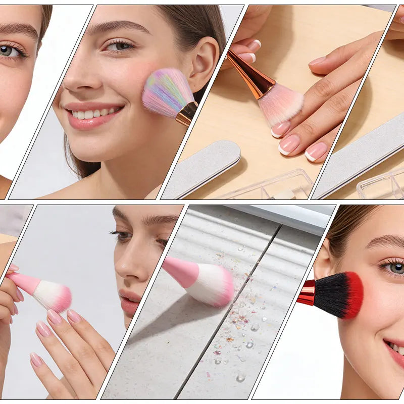 Makeup Brush Set for Face Powder Blush & Highlighting - Soft Hair, Oversized Design