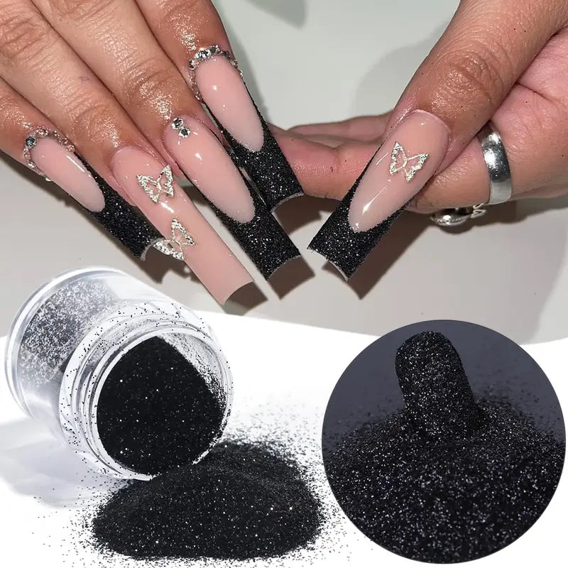 Christmas Snowflake Nail Glitter Powder - Winter Nail Art Decorations, 10g Bottle