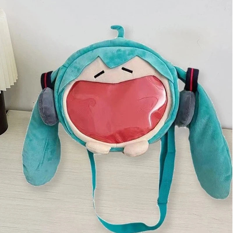 Cartoon Hatsune Miku Shoulder Bag - Large Capacity Anime Backpack for Women