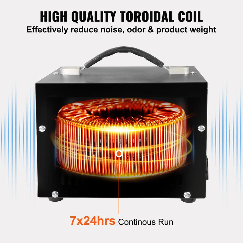 Heavy Duty Voltage Converter Transformer 2000VA-5000VA with US & EU Outlets and USB Port