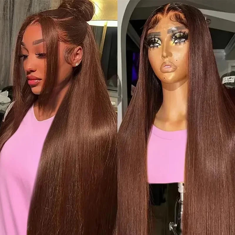 Long Straight Human Hair Wigs 13x4 13x6 HD Transparent Lace Frontal 46 Inch Women’s Hair