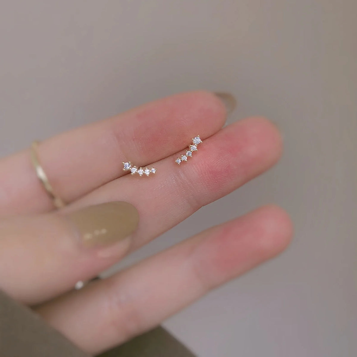 Trendy Small Rhinestone Earrings for Women - Meteor Style Stud Jewelry