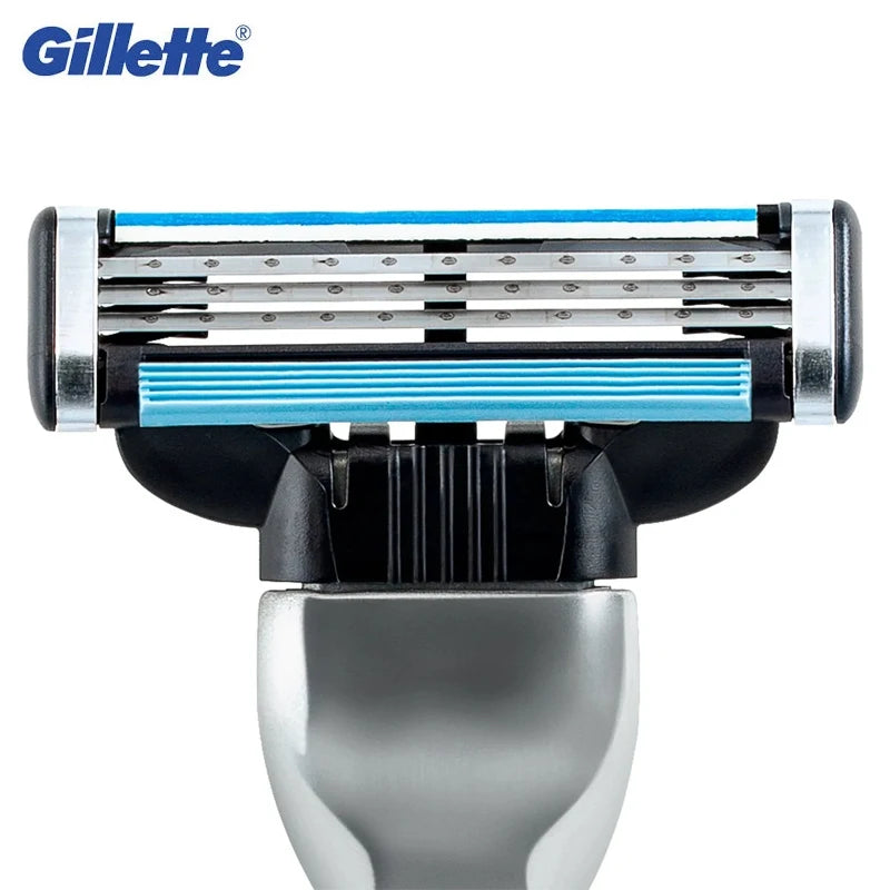 Men's Razor Blade Refills for Shaving - 3-Layer Lubrication, Fast Cutting