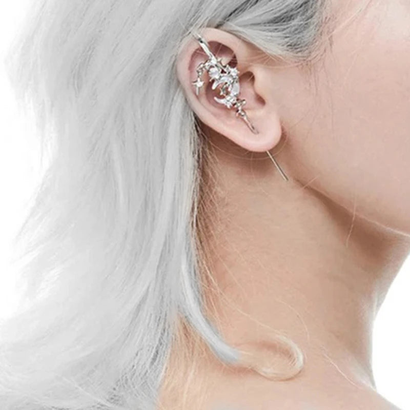 Moon Ear Hook Earrings for Women Delicate Jewelry Piercing Accessories
