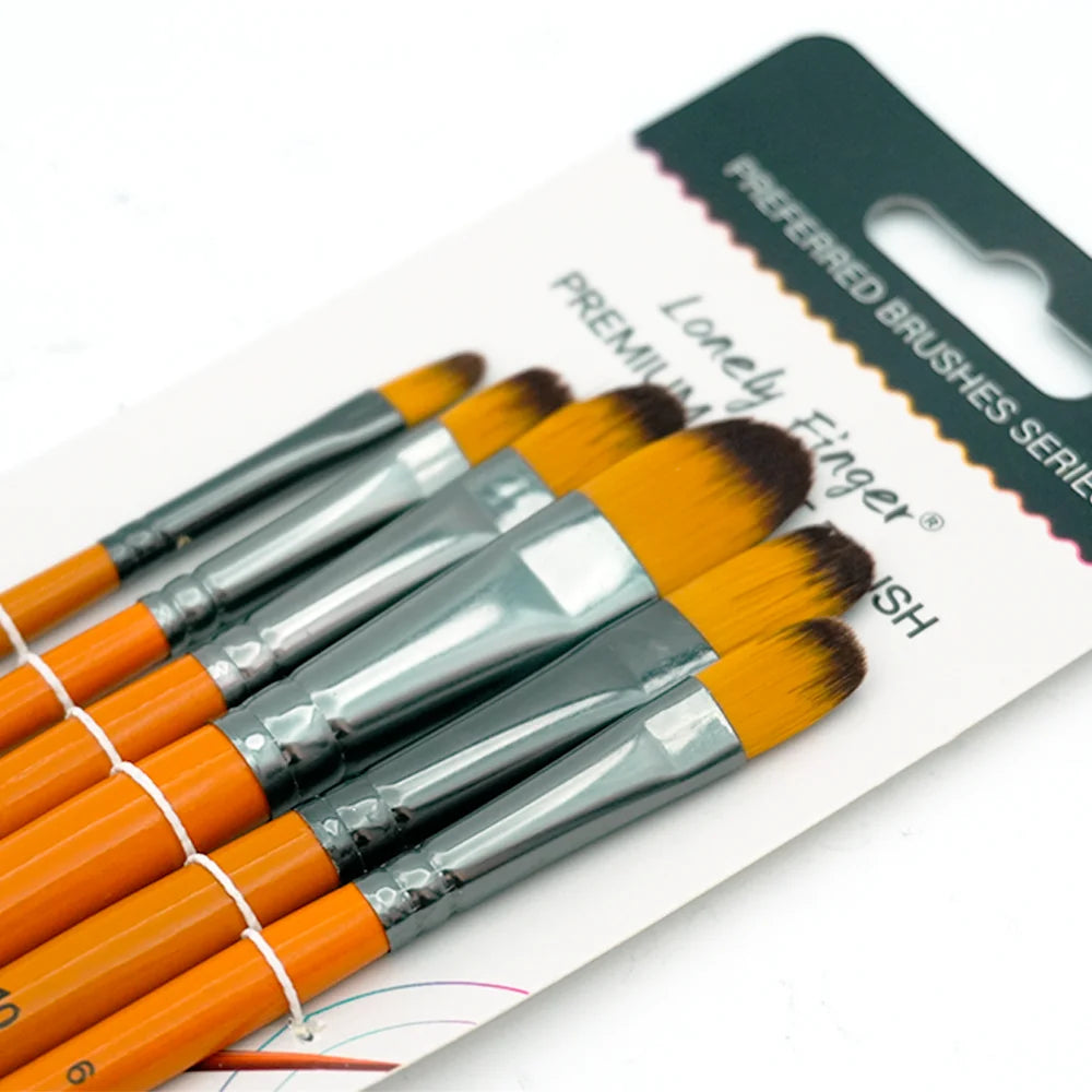 Paint Brushes Set of 6 / 24pcs Artist Brushes with Wooden Handles for Watercolor & Acrylic