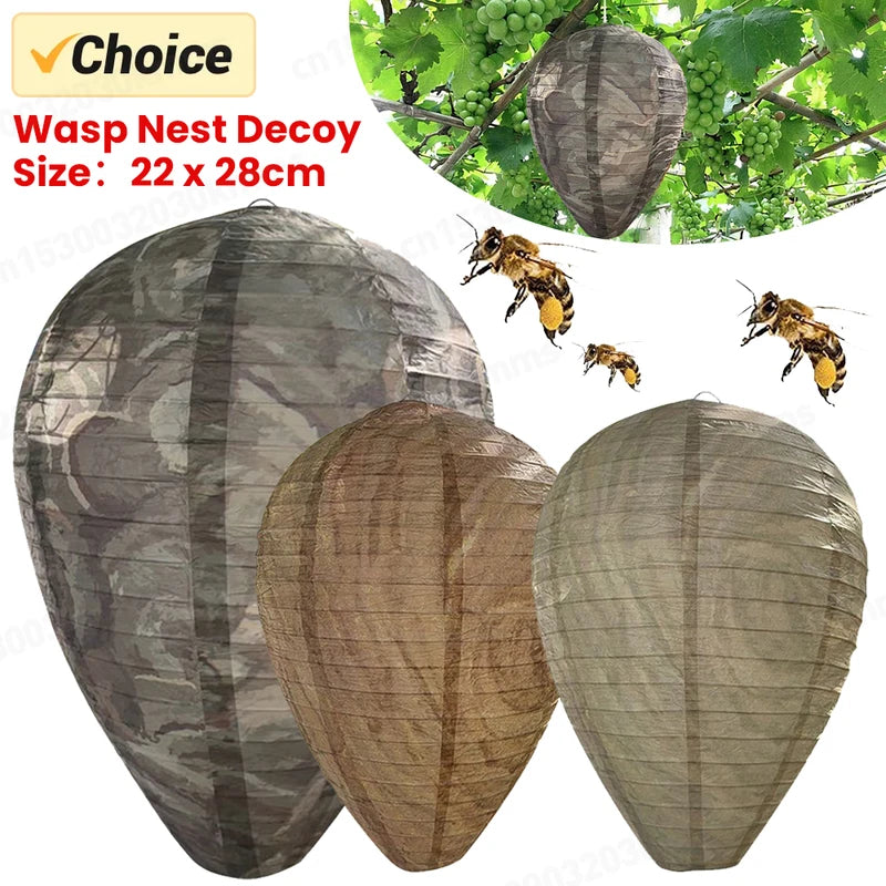 Outdoor Wasp Nest Decoy - Realistic Fake Hornet Trap for Garden & Patio