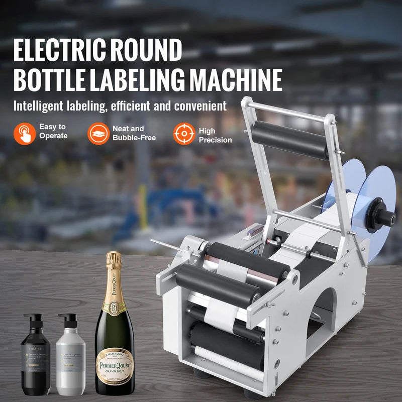 Semi-Automatic Round Bottle Labeling Machine 20-50 Pcs/Min Electric Applicator