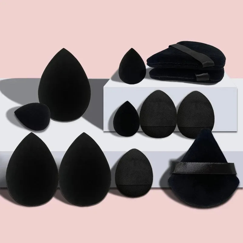 12-Piece Makeup Tool Set with Egg-Shaped Powder Puffs for Foundation & Contouring