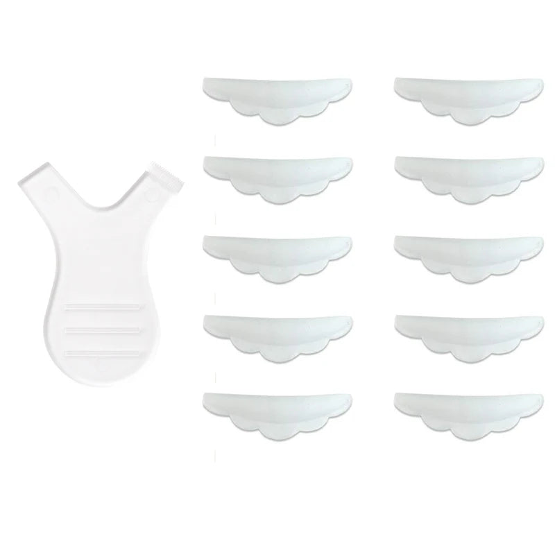 Silicone Eyelash Perm Pads & Brush Set - Curling & Lifting Tools for Professional & Home Use