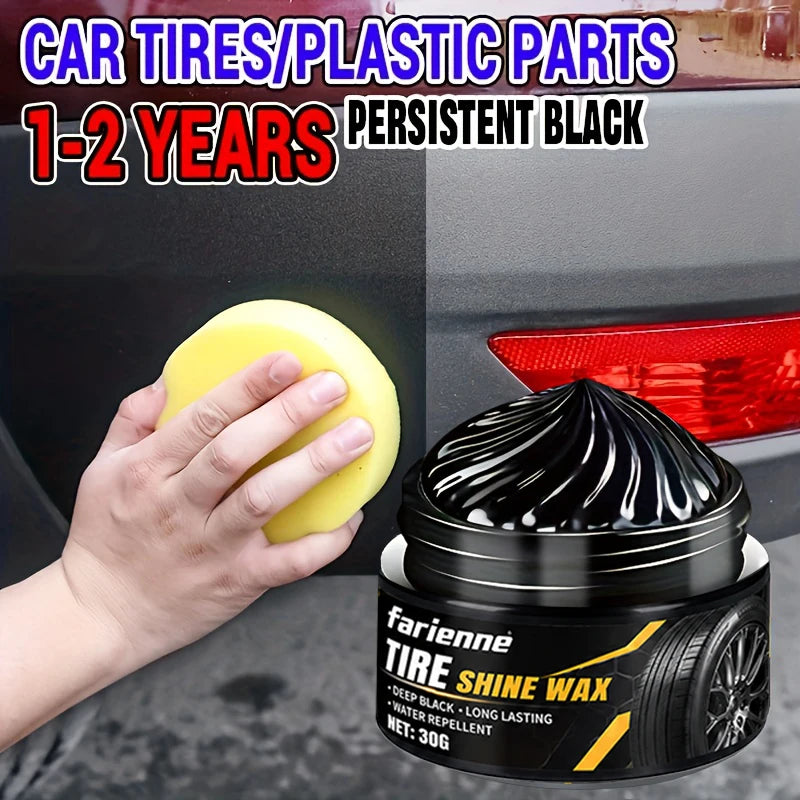 Car Tire Gloss Black Wax - Long Lasting Shine & Protective Coating