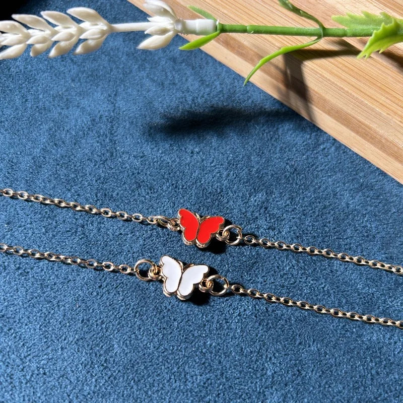 Trendy Lady Bracelet Chain Jewelry for Women with Butterfly Charm - Casual Gift Accessory