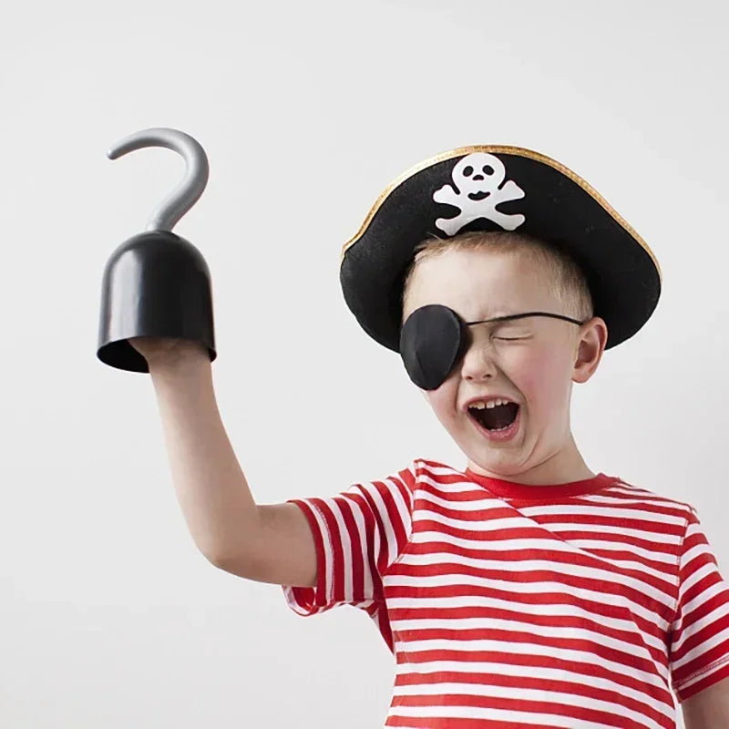 Pirate Costume Hat and Eye Patch Set for Kids - Halloween Party Props & Decorations