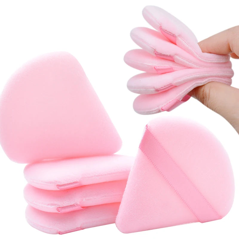 7Pcs Triangular Makeup Sponge Set - Soft Velvet Cosmetic Blenders for Contouring & Eye Makeup