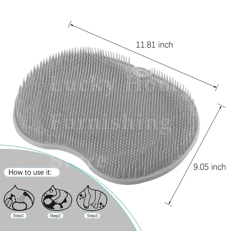 Silicone Foot Scrubber Exfoliating Bath Mat for Dead Skin Removal & Foot Spa