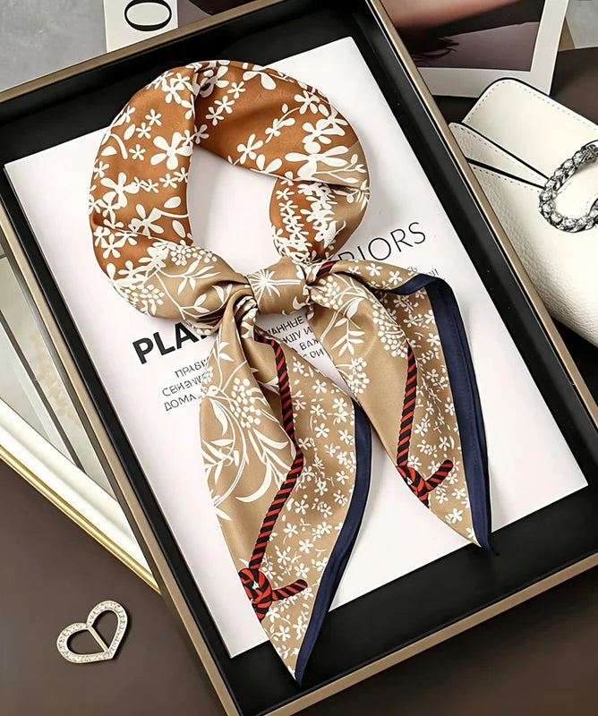Silk Square Scarf for Women - Fashionable Headscarf & Bag Strap Accessory
