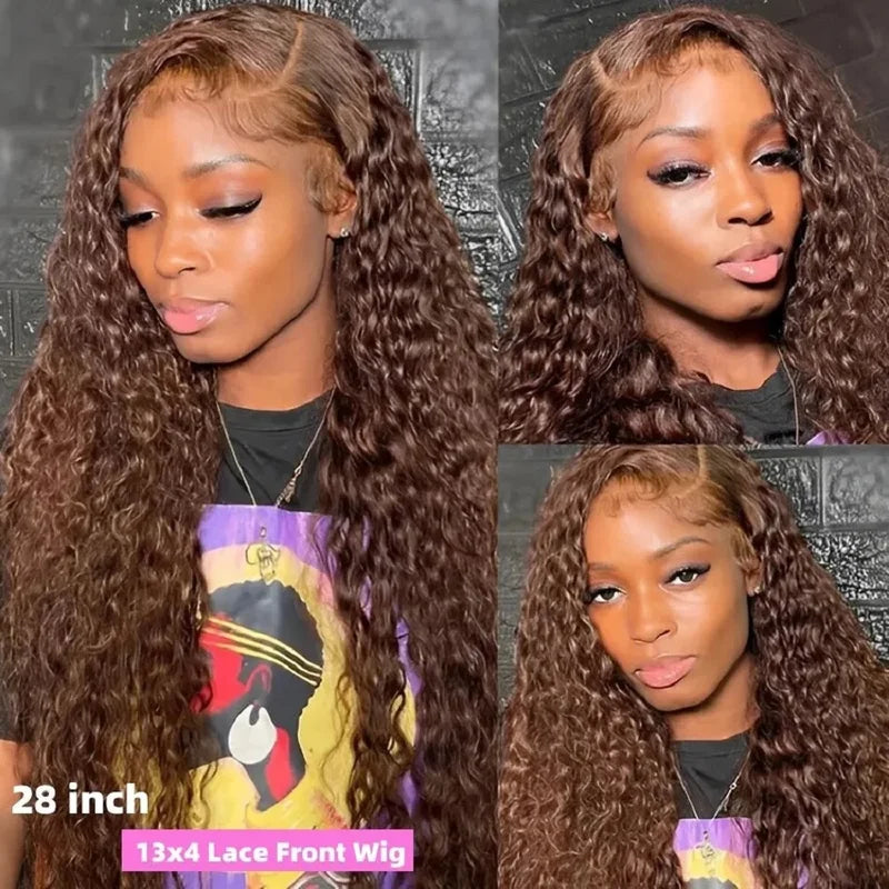 Deep Wave Lace Front Wigs 13x4 13x6 Human Hair 30 Inch Curly Water Wave Brazilian Wig for Women