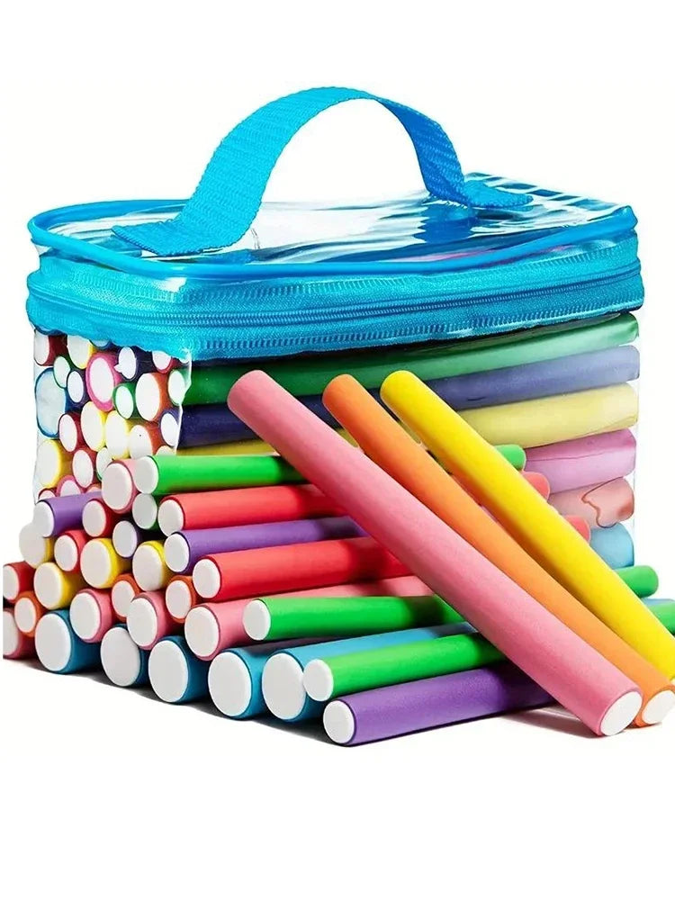 42Pcs Flexible Foam Hair Curling Rods Set No Heat Twist Rollers for DIY Hair Styling