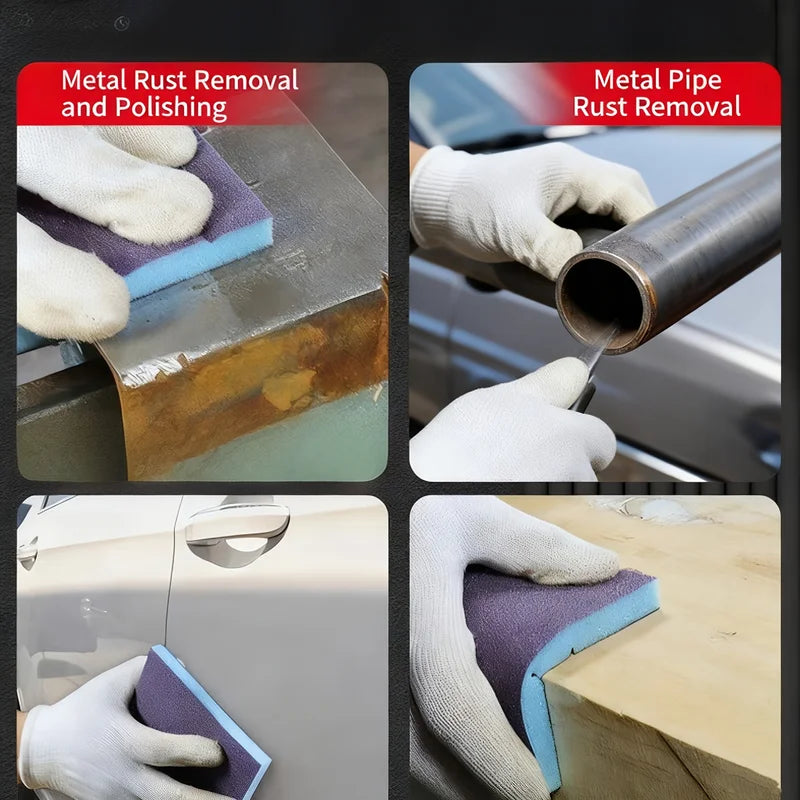 6-Grade Double-Sided Sanding Sponge - Washable & Reusable for Wood Metal Plastic Furniture Finishing