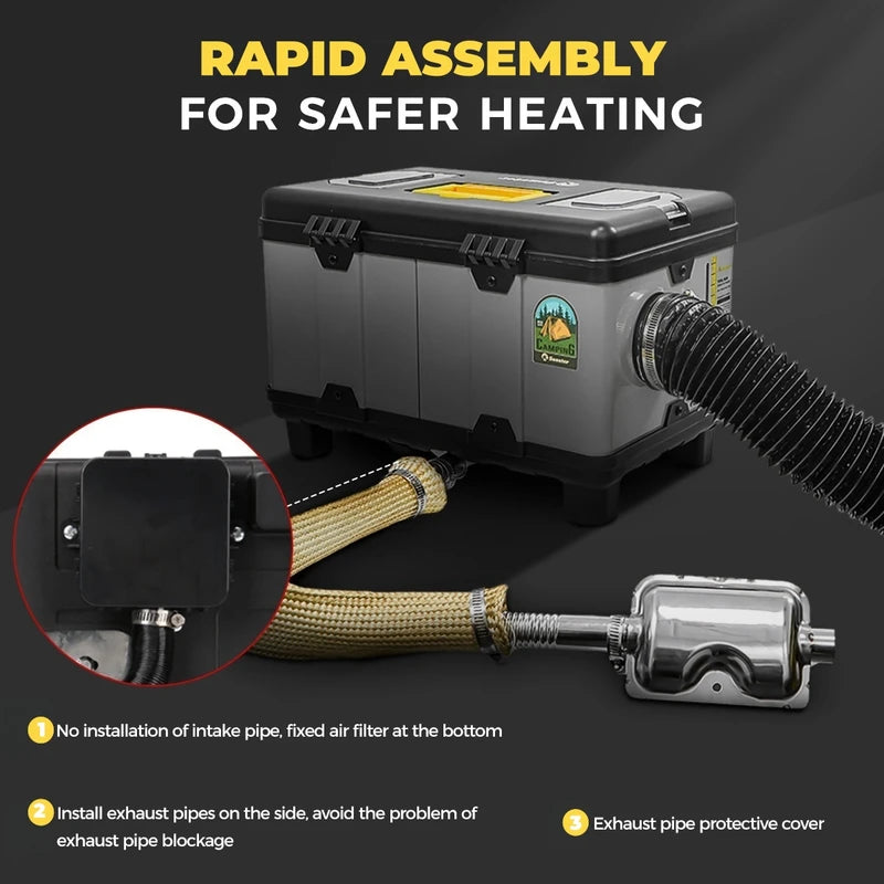 Diesel Air Heater 8KW with LCD & Bluetooth App Control for RV Car Camper