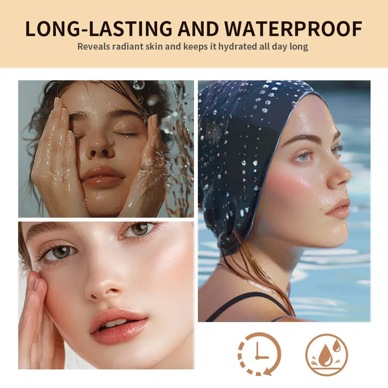 Hydrating Dewy Glow Cushion Foundation with Long-Lasting Moisturizer, Natural Light Coverage, Portable Face Makeup