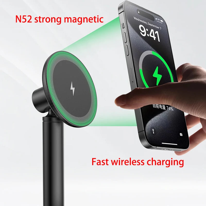 15W Fast Wireless Charger for iPhone Samsung Huawei Magnetic Charging Pad
