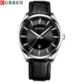 Men's Minimalist Water-Resistant Quartz Watch with Leather Strap - Business Style