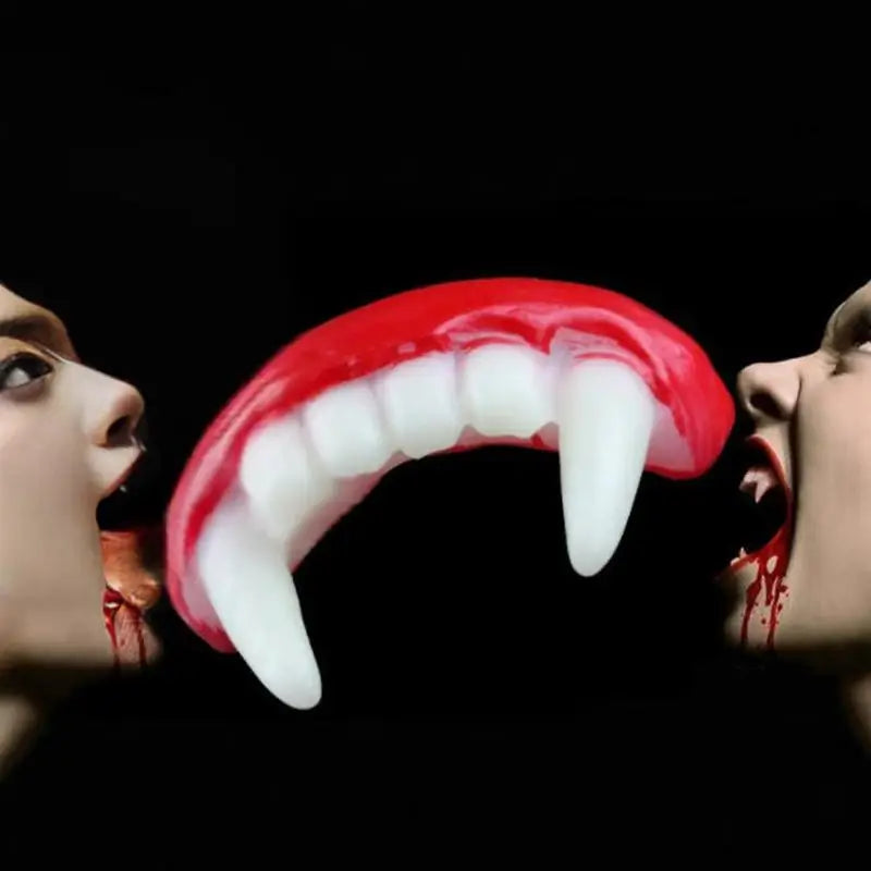 Halloween Vampire Dentures Ghost Prop Makeup Costume Accessory Set - Multiple Sizes