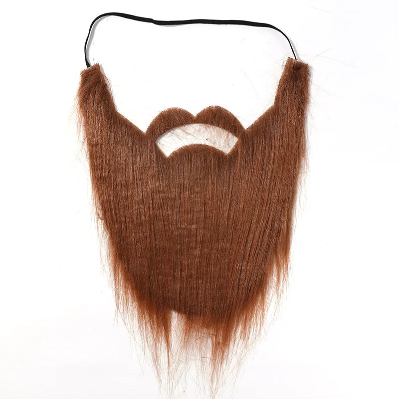 Funny Brown Fake Bushy Beard for Disguise, Role Play, Costume & Party