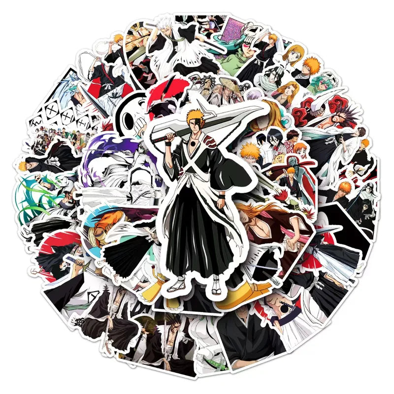 Bleach Thousand-Year Blood War Stickers Pack Waterproof Laptop Phone Decals Kurosaki Ichigo Toshiro Hitsugaya