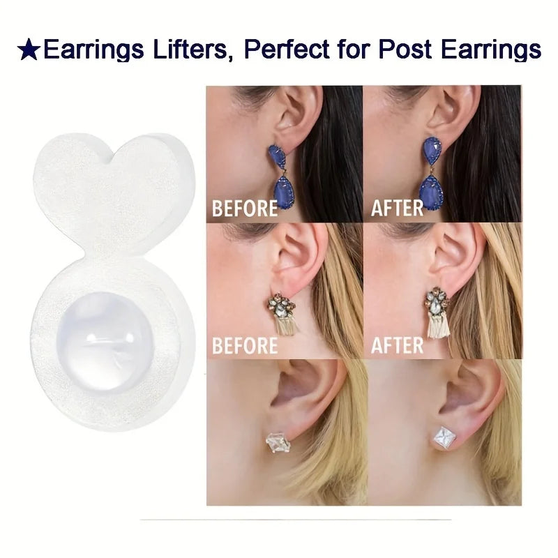 Large Earring Backings and Ear Lifters Acrylic Stopper for Jewelry Safety
