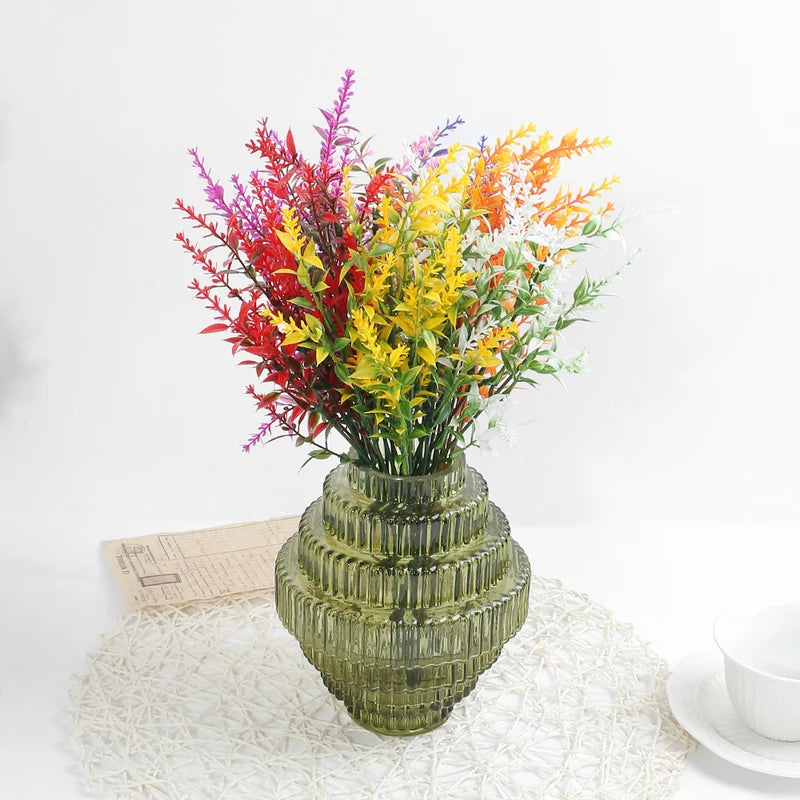 Artificial Lavender Flower Plant Bouquet for Wedding & Home Decor - 35cm