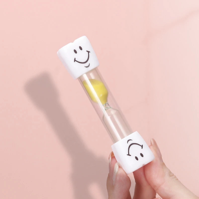 Children's 3-Minute Smiling Hourglass Sand Timer - Kids Toothbrush & Kitchen Sandclock