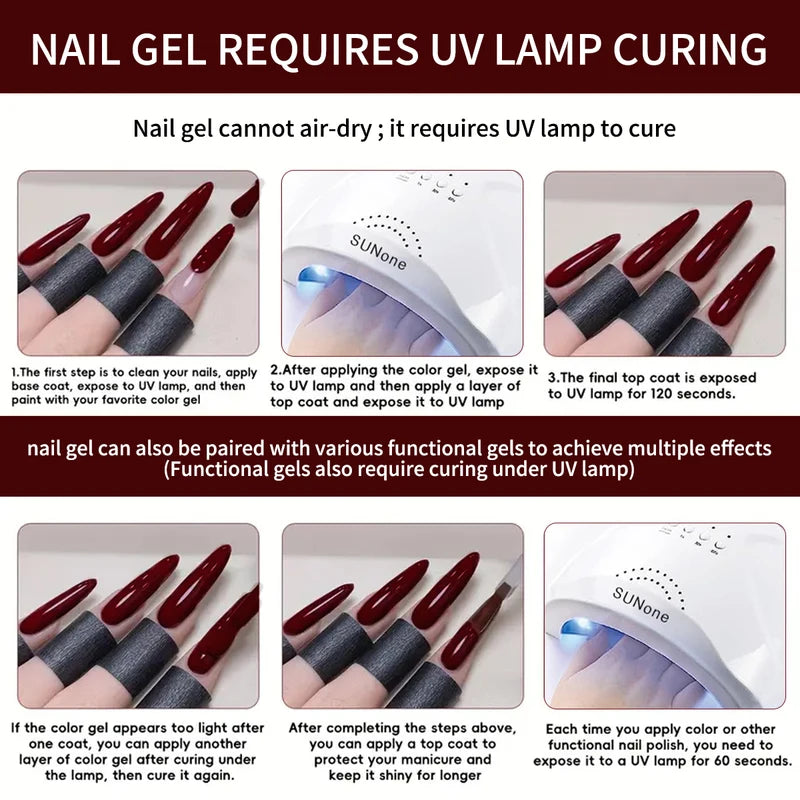 Milky White Gel Nail Polish - Semi-Transparent 15ml UV/LED Removable