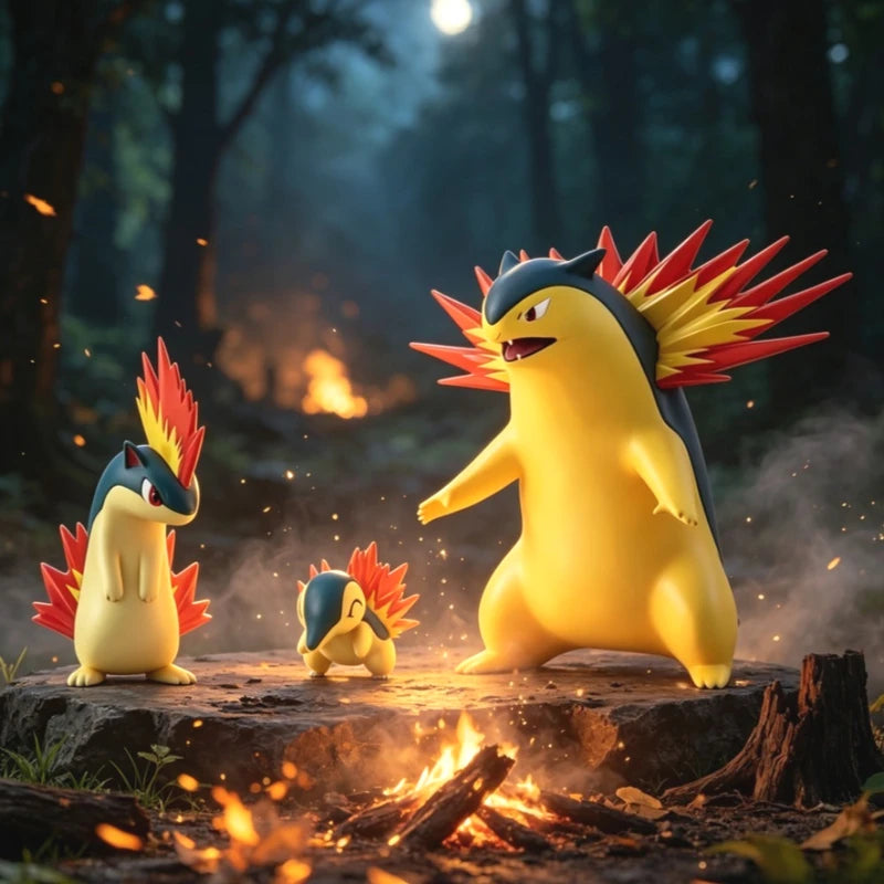 Anime Typhlosion Action Figure PVC Statue - 2.5-9.5cm Collectible Toy
