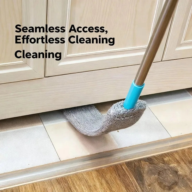 Extendable Mop with Bendable Head and Microfiber Dusting Brush for Home Cleaning