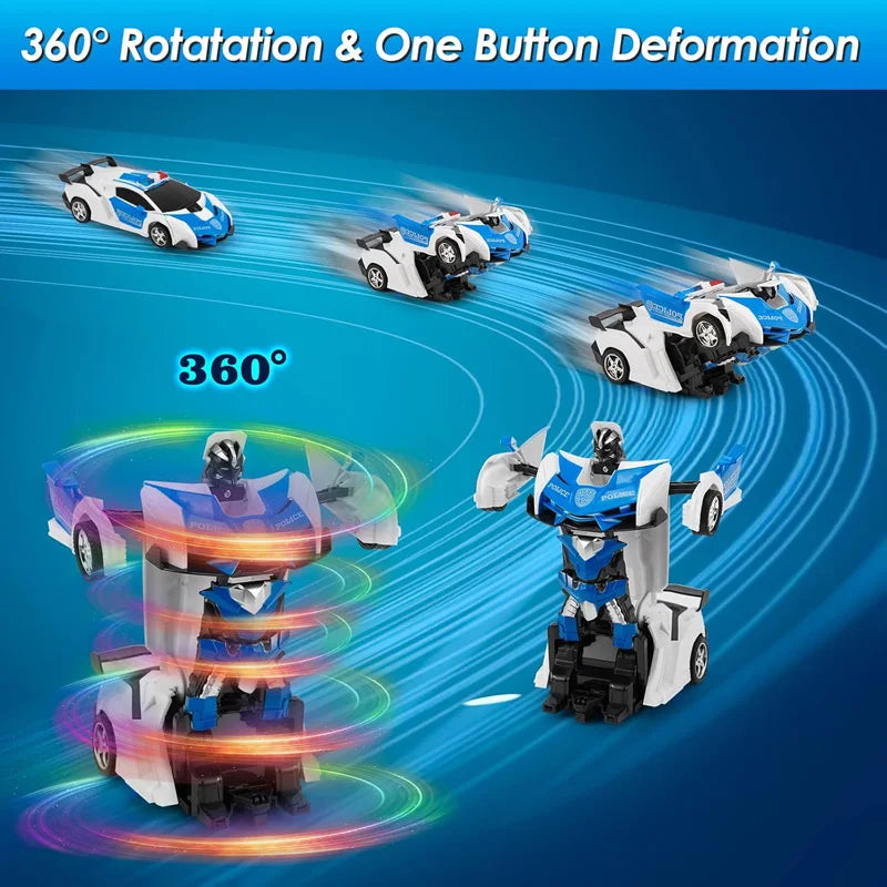 Remote Control RC Car 2-in-1 Transformation Robot Sports Vehicle Kids Toy Gift