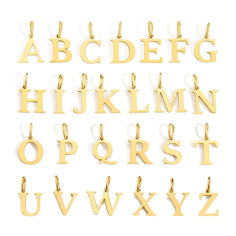 Initial Alphabet Pendant Necklace Charms for Jewelry Making Women’s Accessories