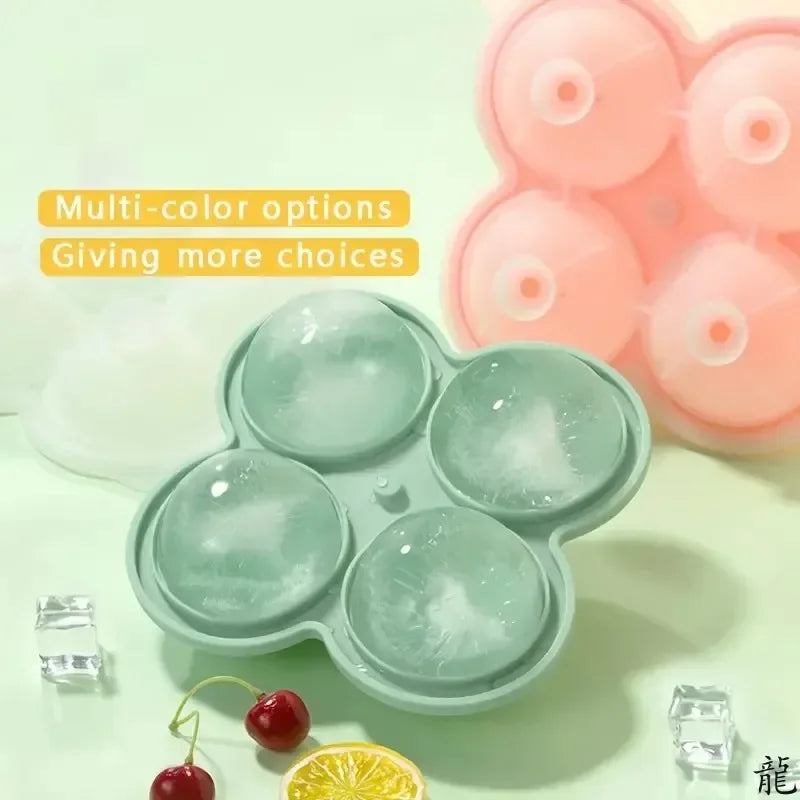 Large Silicone Ice Cube Tray - Easy-Release, Leakproof for Whiskey and Cocktails