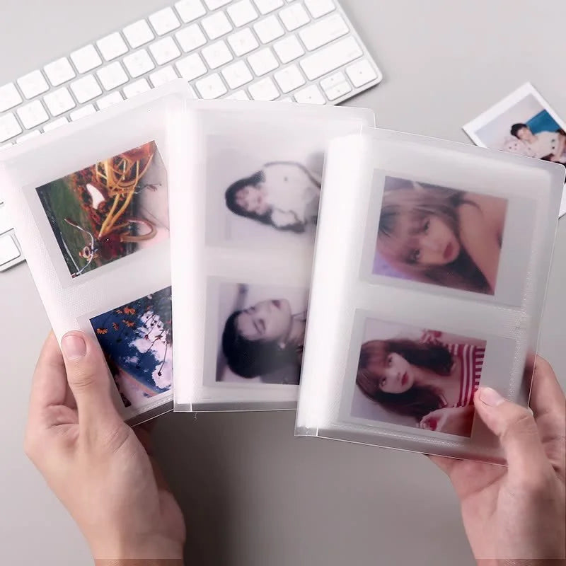 80 Pockets Photo Album - Transparent Mini Instax Card Holder, Waterproof & Durable