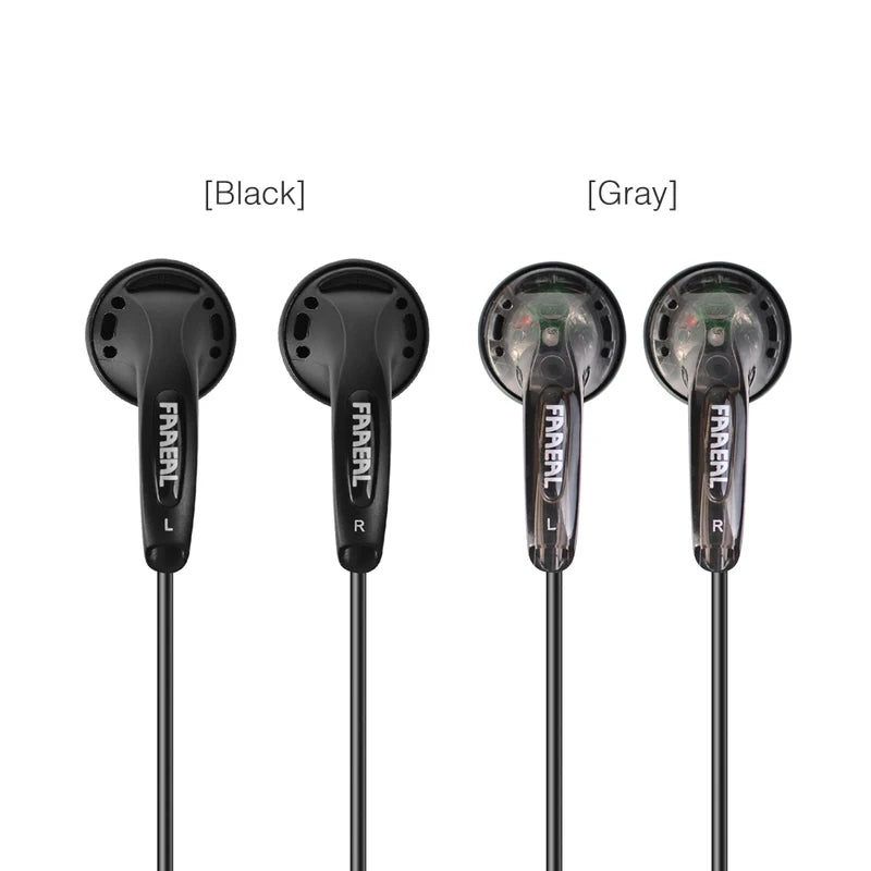 Wired Earbuds with Microphone - Super Bass Flat Head In-Ear Headphones