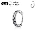 Titanium Nose Ring Clicker Hoop Body Jewelry Cartilage Helix Earrings Labret