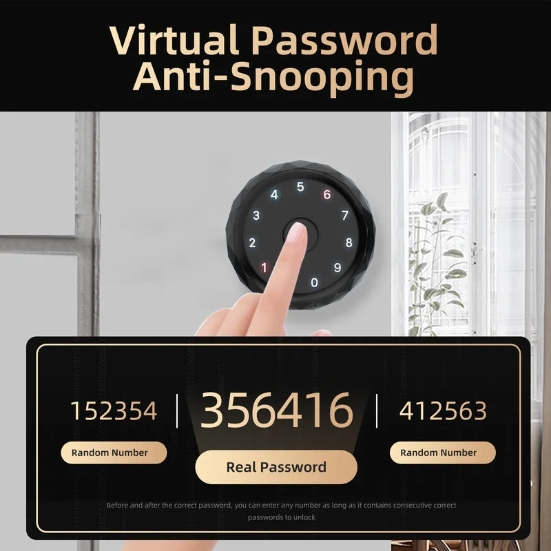 Viladepot Smart Lock Fingerprint Passcode App Control Indoor Door Lock with Type-C Emergency Power